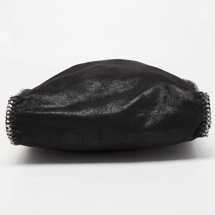 Pre Owned Stella McCartney Black Faux Leather Large Falabella Tote