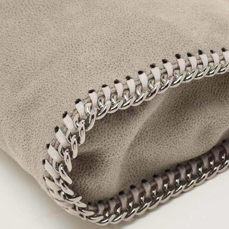 Pre Owned Stella McCartney Grey Faux Suede Mini Falabella Tote