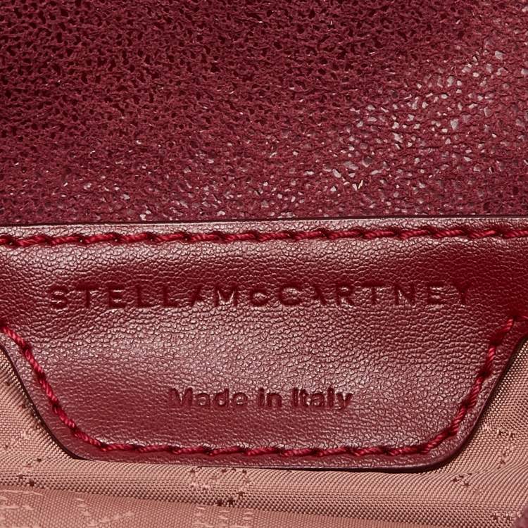 Pre Owned Stella McCartney Burgundy Faux Leather Falabella Shoulder Bag
