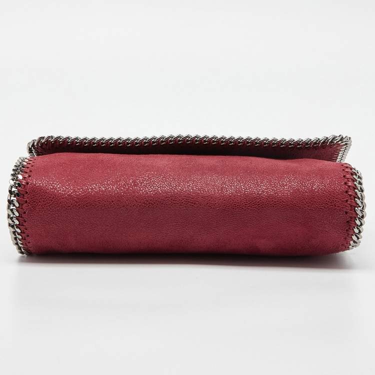 Pre Owned Stella McCartney Burgundy Faux Leather Falabella Shoulder Bag