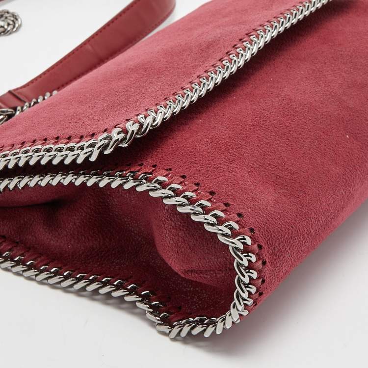 Pre Owned Stella McCartney Burgundy Faux Leather Falabella Shoulder Bag