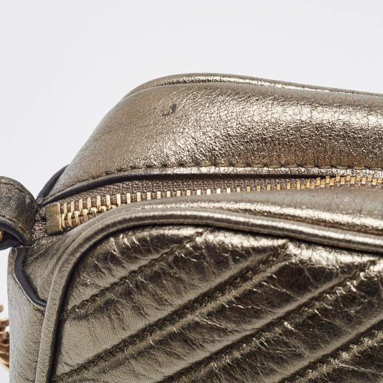 مملوكة مسبقًا Stella McCartney Metallic Green Faux Leather Stella Star Crossbody Bag