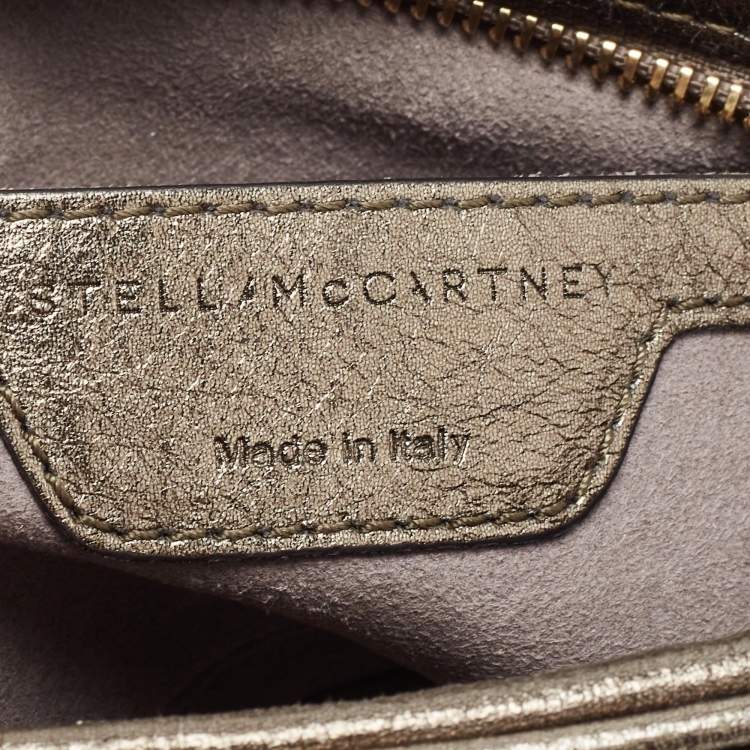 مملوكة مسبقًا Stella McCartney Metallic Green Faux Leather Stella Star Crossbody Bag