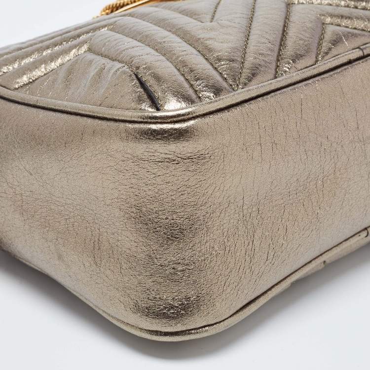 مملوكة مسبقًا Stella McCartney Metallic Green Faux Leather Stella Star Crossbody Bag