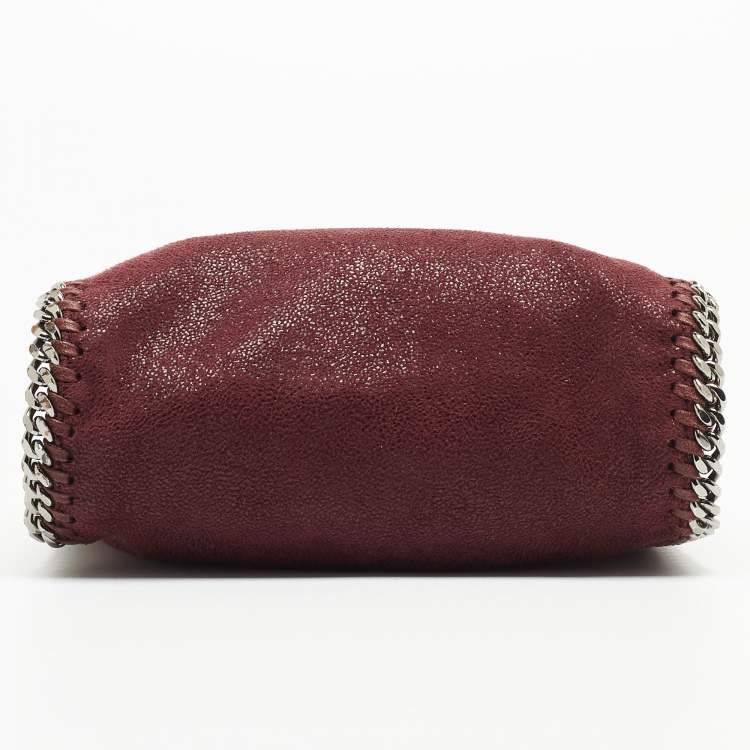 Pre Owned Stella McCartney Burgundy Faux Leather Tiny Falabella Tote 