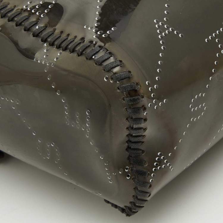 Pre Owned Stella McCartney Black PVC and Leather Monogram Stella Tote