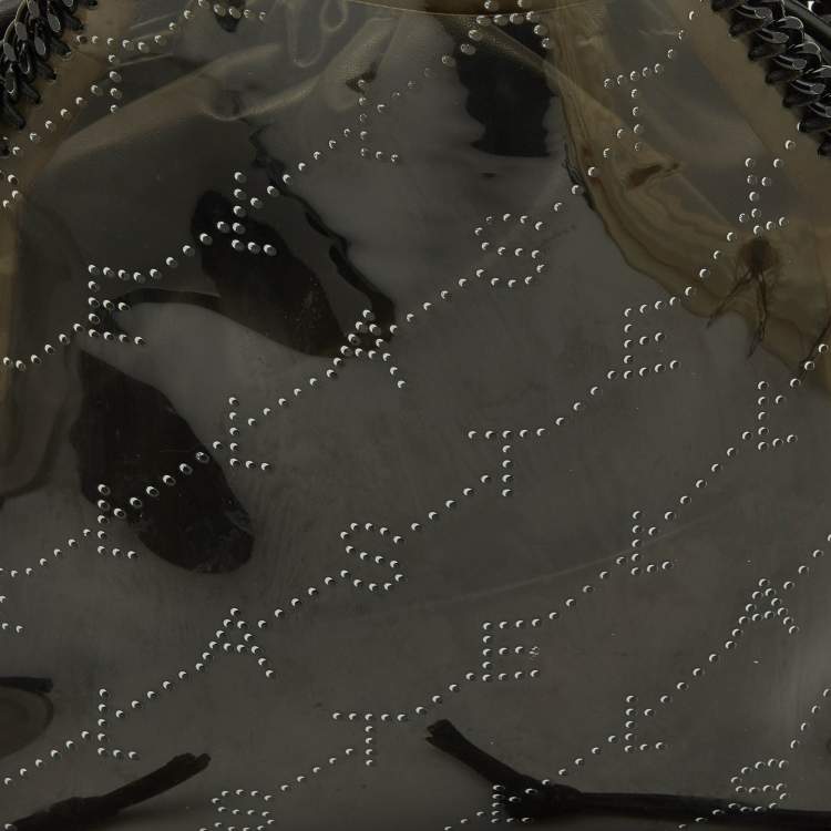 Pre Owned Stella McCartney Black PVC and Leather Monogram Stella Tote
