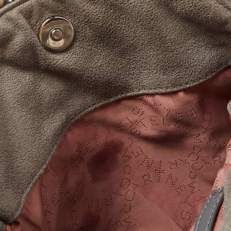 Pre Owned Stella McCartney Grey Quilted Faux Suede Falabella Tote