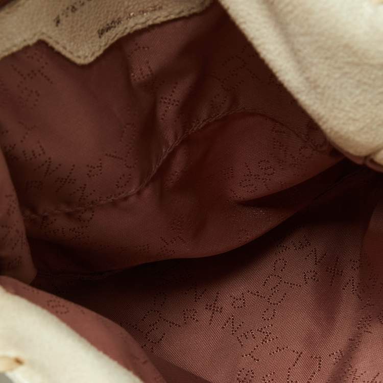 Pre Owned Stella McCartney Beige Faux Suede Embellished Falabella Tote