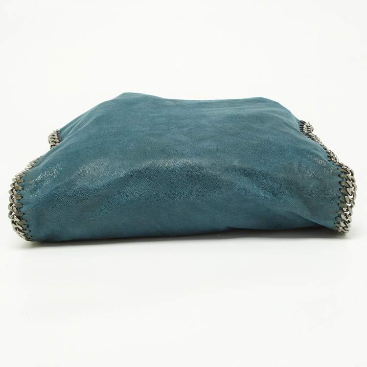 Pre Owned Stella McCartney Blue Faux Leather Small Falabella Tote