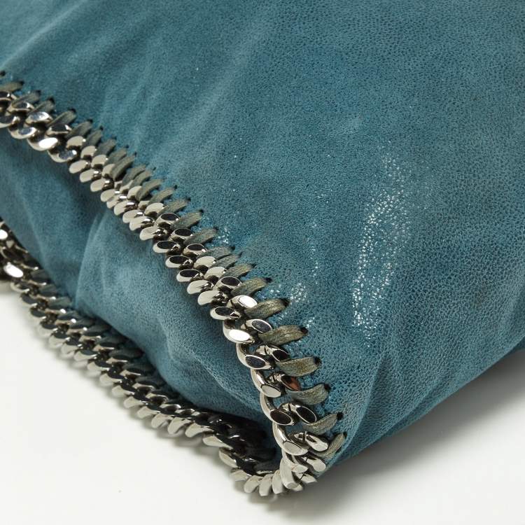 Pre Owned Stella McCartney Blue Faux Leather Small Falabella Tote