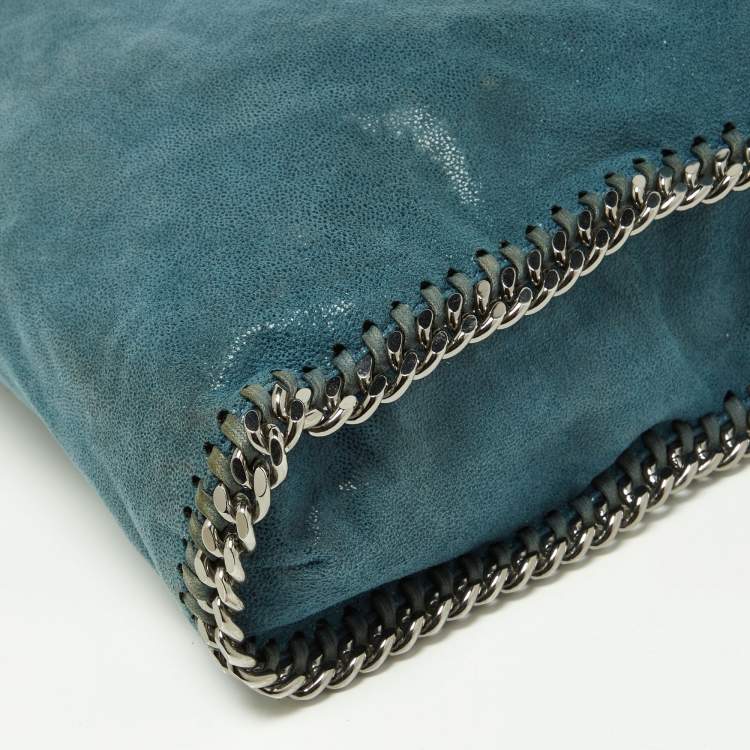 Pre Owned Stella McCartney Blue Faux Leather Small Falabella Tote