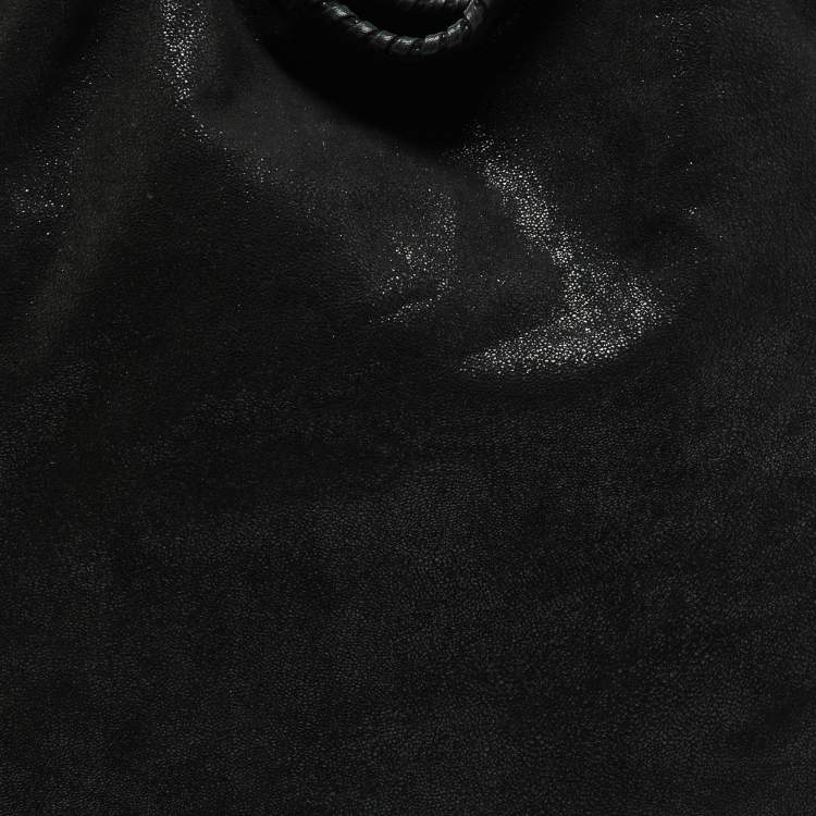 Pre Owned Stella McCartney Black Faux Suede Falabella Tote