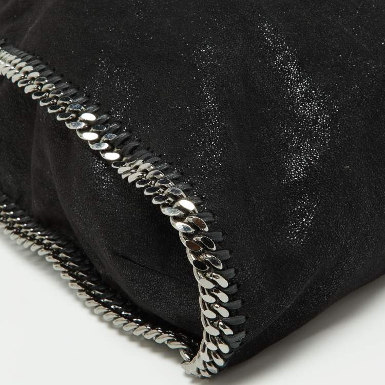 Pre Owned Stella McCartney Black Faux Suede Falabella Tote