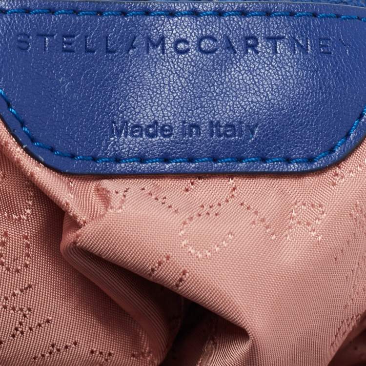 Pre Owned Stella McCartney Blue Faux Leather Mini Falabella Tote