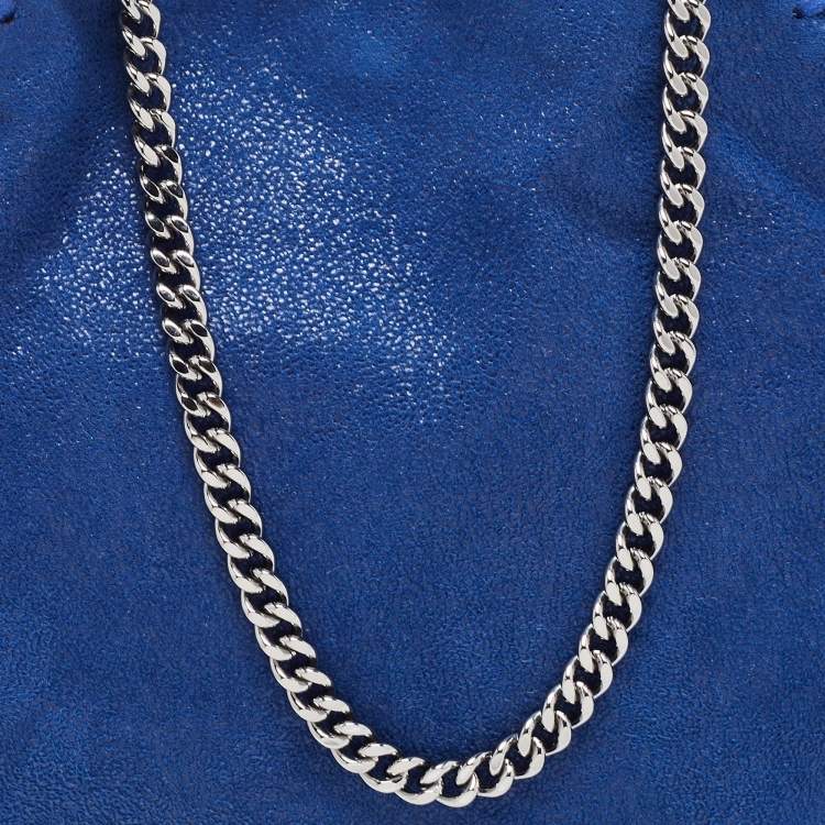 Pre Owned Stella McCartney Blue Faux Leather Mini Falabella Tote