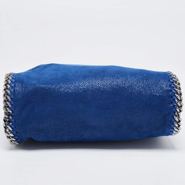 Pre Owned Stella McCartney Blue Faux Leather Mini Falabella Tote