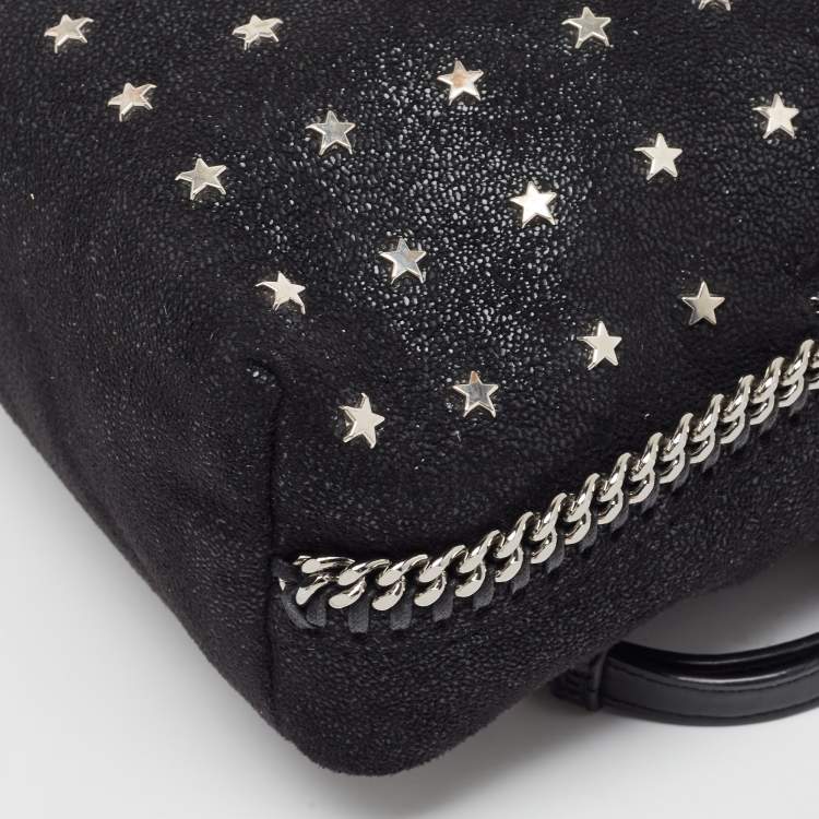 Pre Owned Stella McCartney Black Faux Leather Falabella Backpack