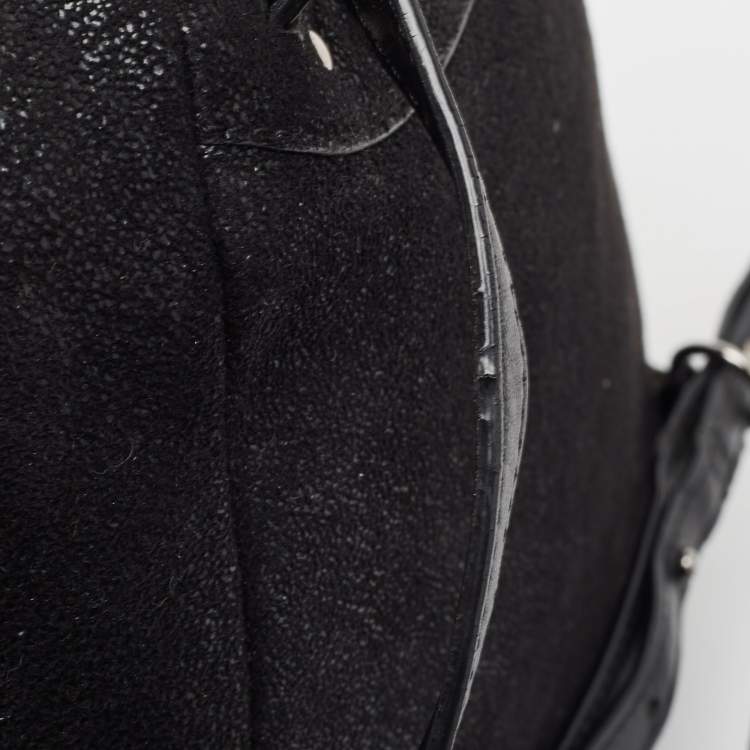 Pre Owned Stella McCartney Black Faux Leather Falabella Backpack