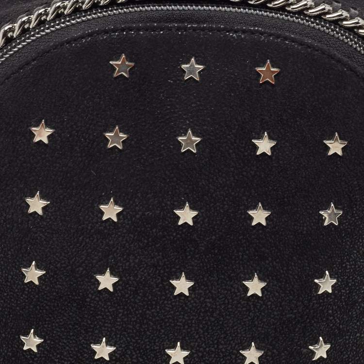 Pre Owned Stella McCartney Black Faux Leather Falabella Backpack