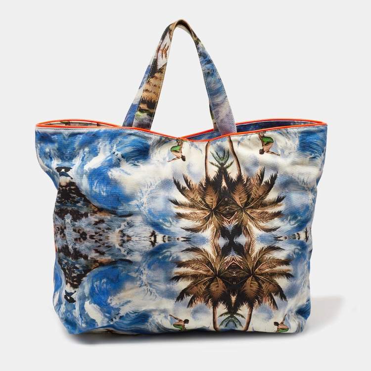Pre Owned Stella McCartney MultiColor Beach Printed Canvas Vanessa Tote