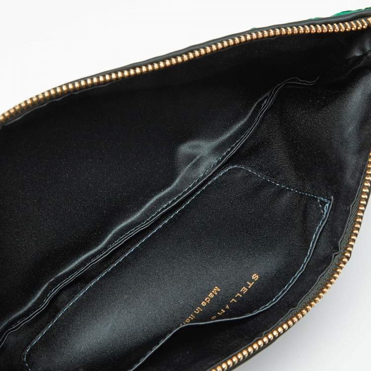 Pre Owned Stella McCartney Green Ombre Silk Zipped Clutch