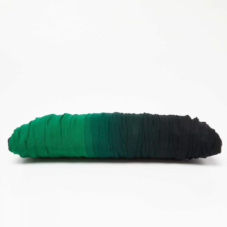 Pre Owned Stella McCartney Green Ombre Silk Zipped Clutch