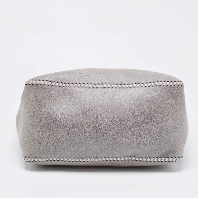 Pre Owned Stella McCartney Grey Faux Suede Falabella Shoulder Bag