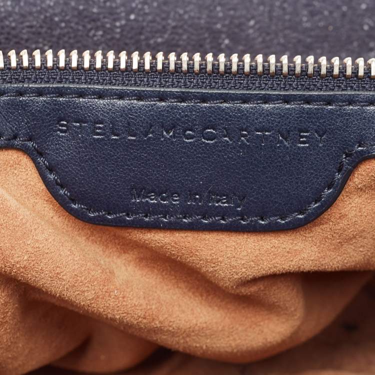 مملوكة مسبقًا Stella McCartney Blue Quilted Faux Suede Medium Beckett Chain Bag