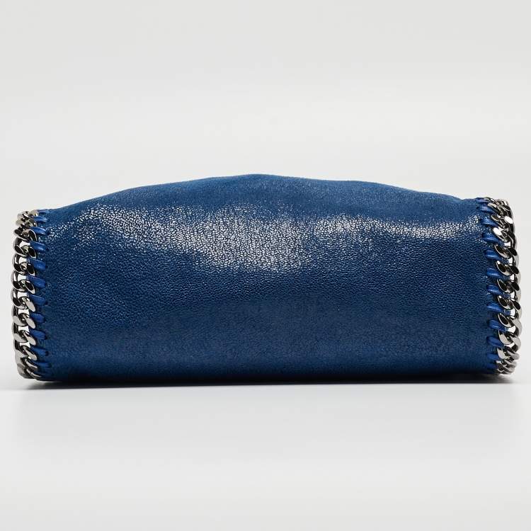 Pre Owned Stella McCartney Blue Faux Suede Mini Falabella Tote