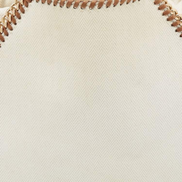 Pre Owned Stella McCartney Off White Canvas Drawstring Falabella Tote