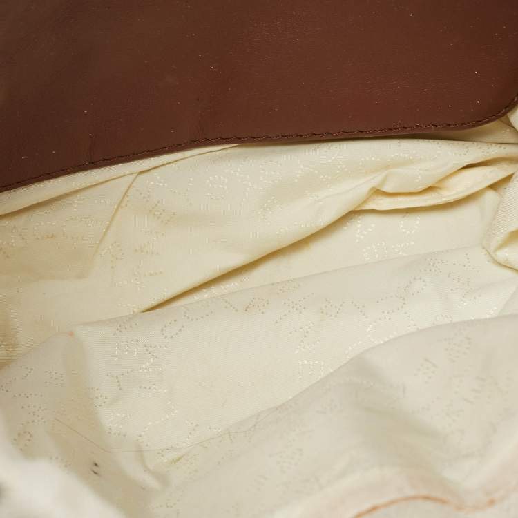 Pre Owned Stella McCartney Off White Canvas Drawstring Falabella Tote