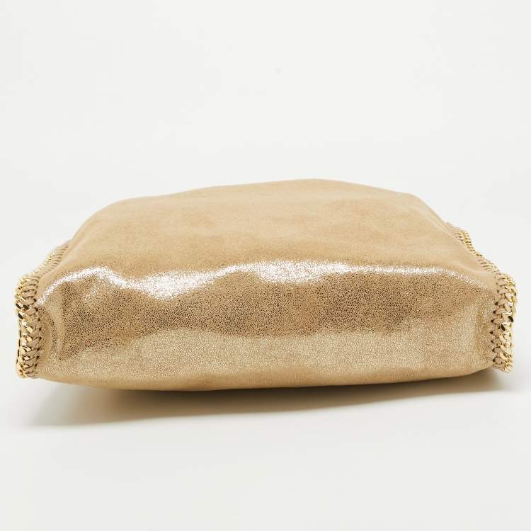 Pre Owned Stella McCartney Gold Faux Suede Falabella Tote