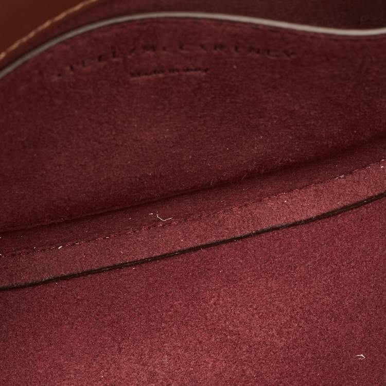 Pre Owned Stella McCartney Brown Faux Leather Flap Shoulder Bag