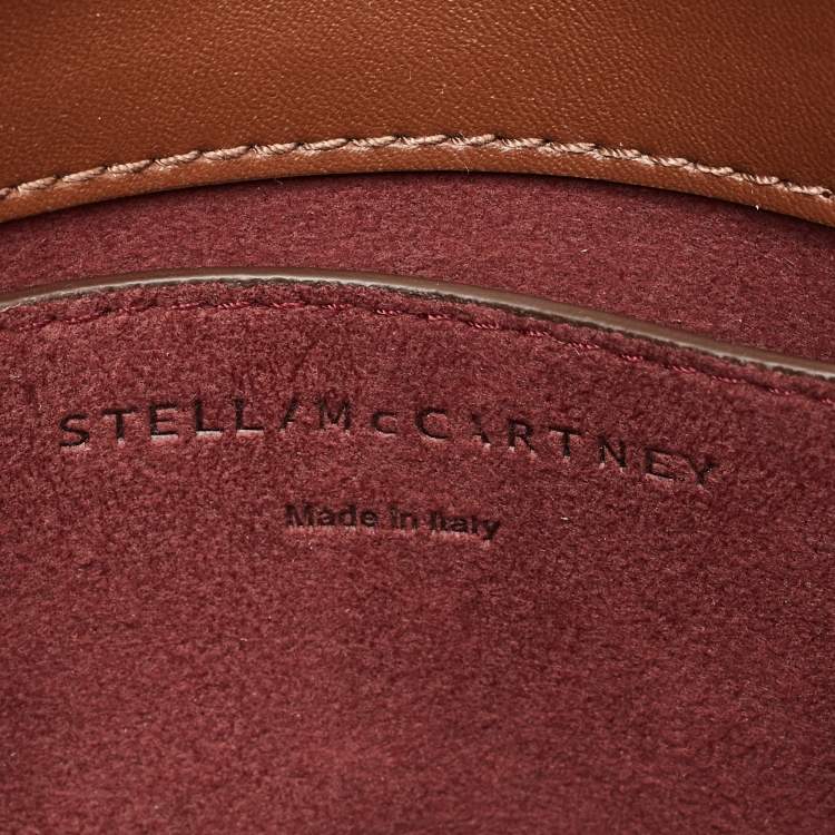 Pre Owned Stella McCartney Brown Faux Leather Flap Shoulder Bag