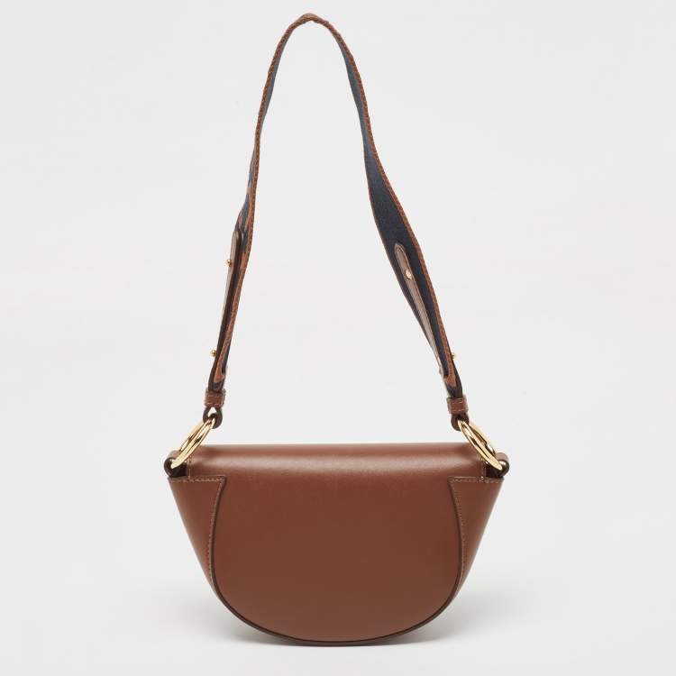 Pre Owned Stella McCartney Brown Faux Leather Flap Shoulder Bag