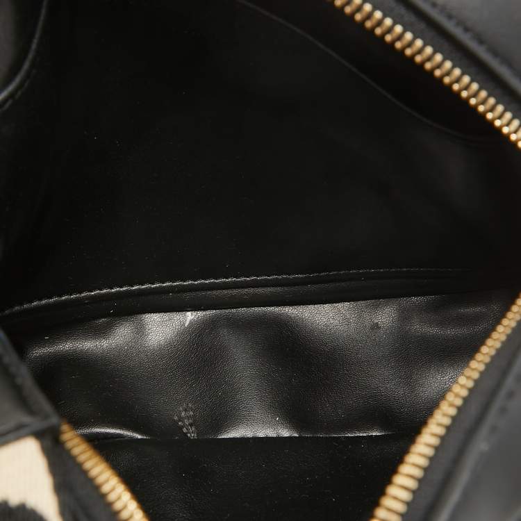 Pre Owned Stella McCartney Grey/Black Canvas and Leather Camera Bag