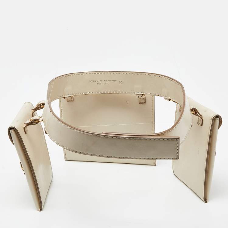 Pre Owned Stella McCartney Beige Faux Leather Utility Belt Bag