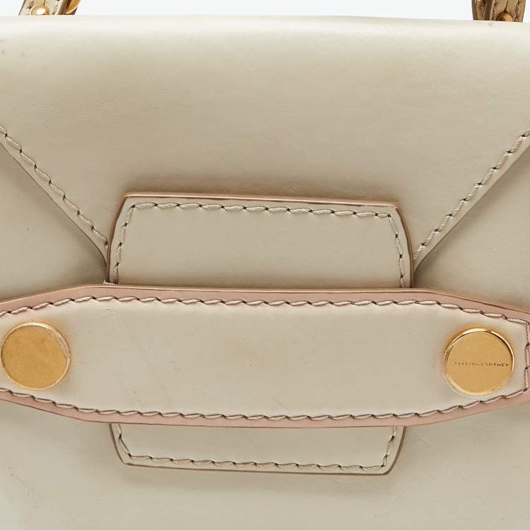Pre Owned Stella McCartney Beige Faux Leather Utility Belt Bag
