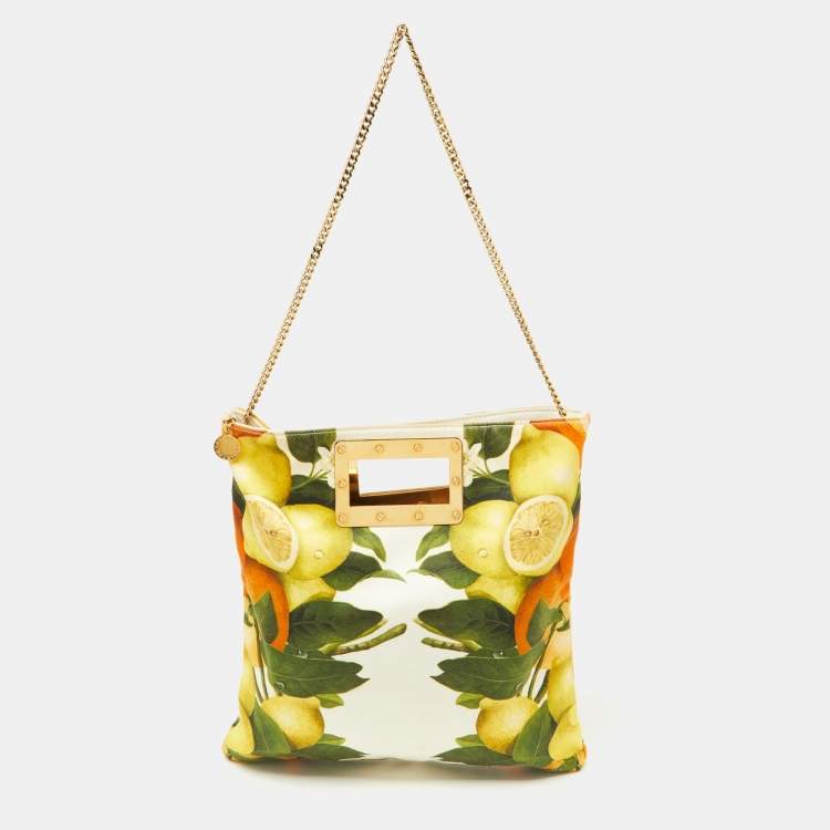 Pre Owned Stella McCartney Multicolor Lemon Print Fabric Tote
