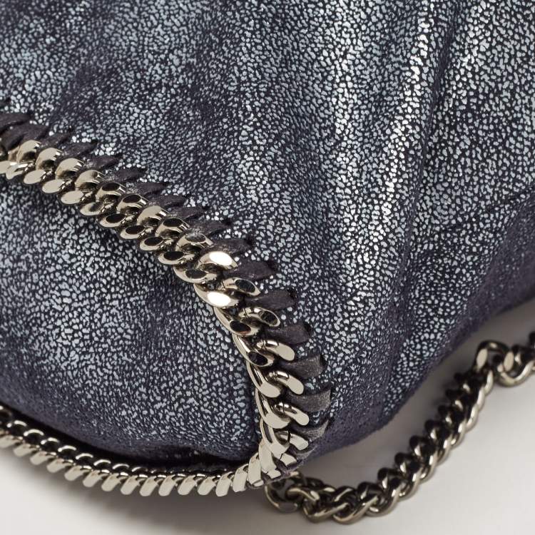 Pre Owned Stella McCartney Blue Faux Leather Falabella Backpack