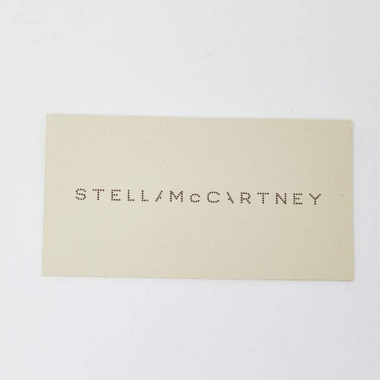 Pre Owned Stella McCartney Gold Crackled Faux Leather Falabella Fold-Over Clutch