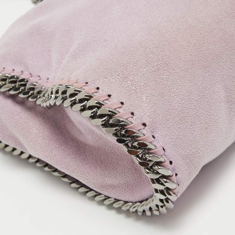 Pre Owned Stella McCartney Lilac Faux Leather Mini Falabella Tote