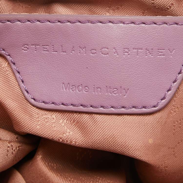 Pre Owned Stella McCartney Lilac Faux Leather Mini Falabella Tote
