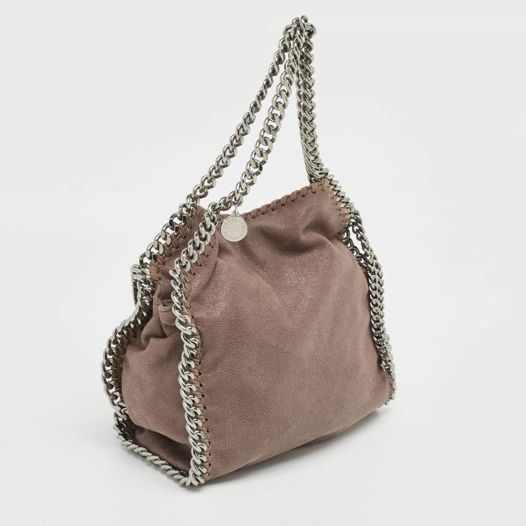 Pre Owned Stella McCartney Brown Faux Suede Mini Falabella Tote