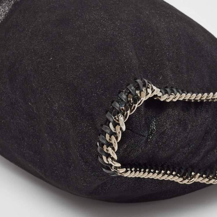 Pre Owned Stella McCartney Black Faux Leather Small Falabella Tote