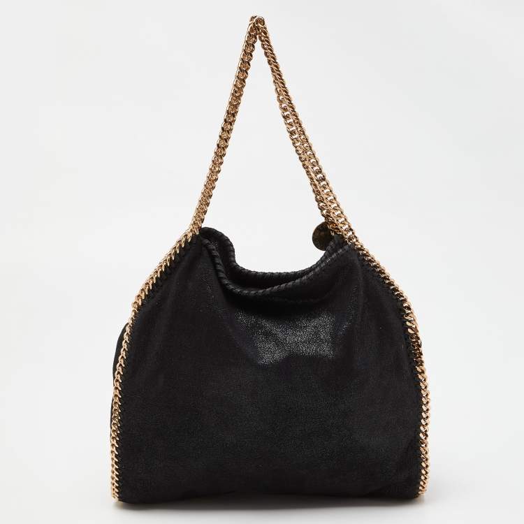 Pre Owned Stella McCartney Black Faux Suede Falabella Tote