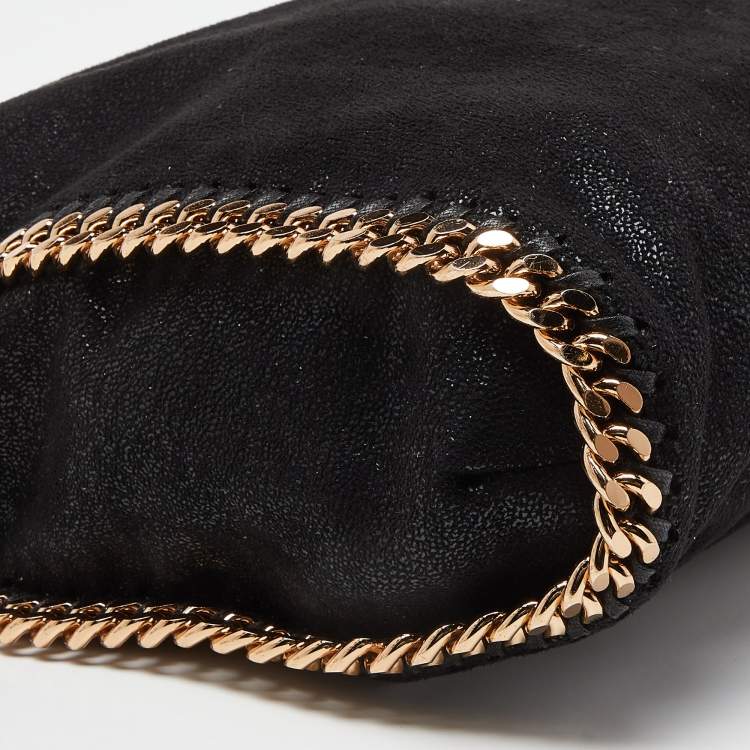 Pre Owned Stella McCartney Black Faux Suede Falabella Tote