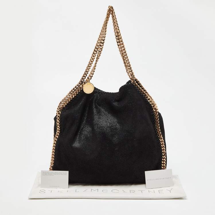 Pre Owned Stella McCartney Black Faux Suede Falabella Tote