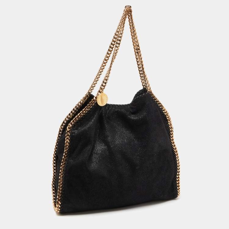 Pre Owned Stella McCartney Black Faux Suede Falabella Tote
